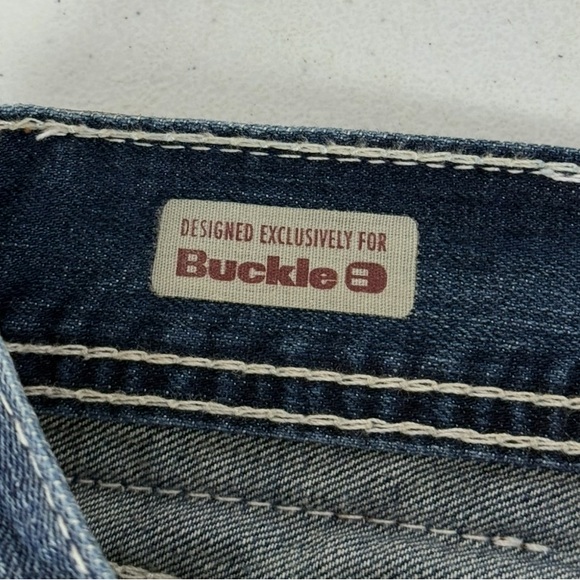 Big Star Mens 36 R Jeans Pioneer Regular Bootcut Distressed Wash Stitch Blue EUC - Picture 8 of 11